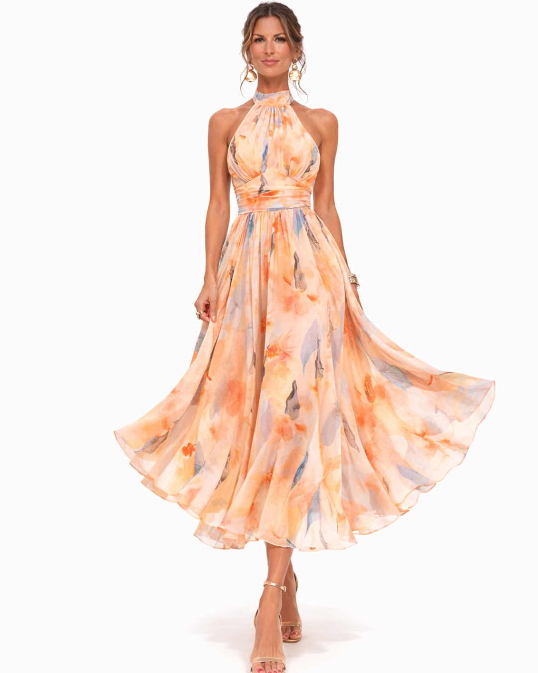 Dolores | Abito lungo fluido con scollo all&