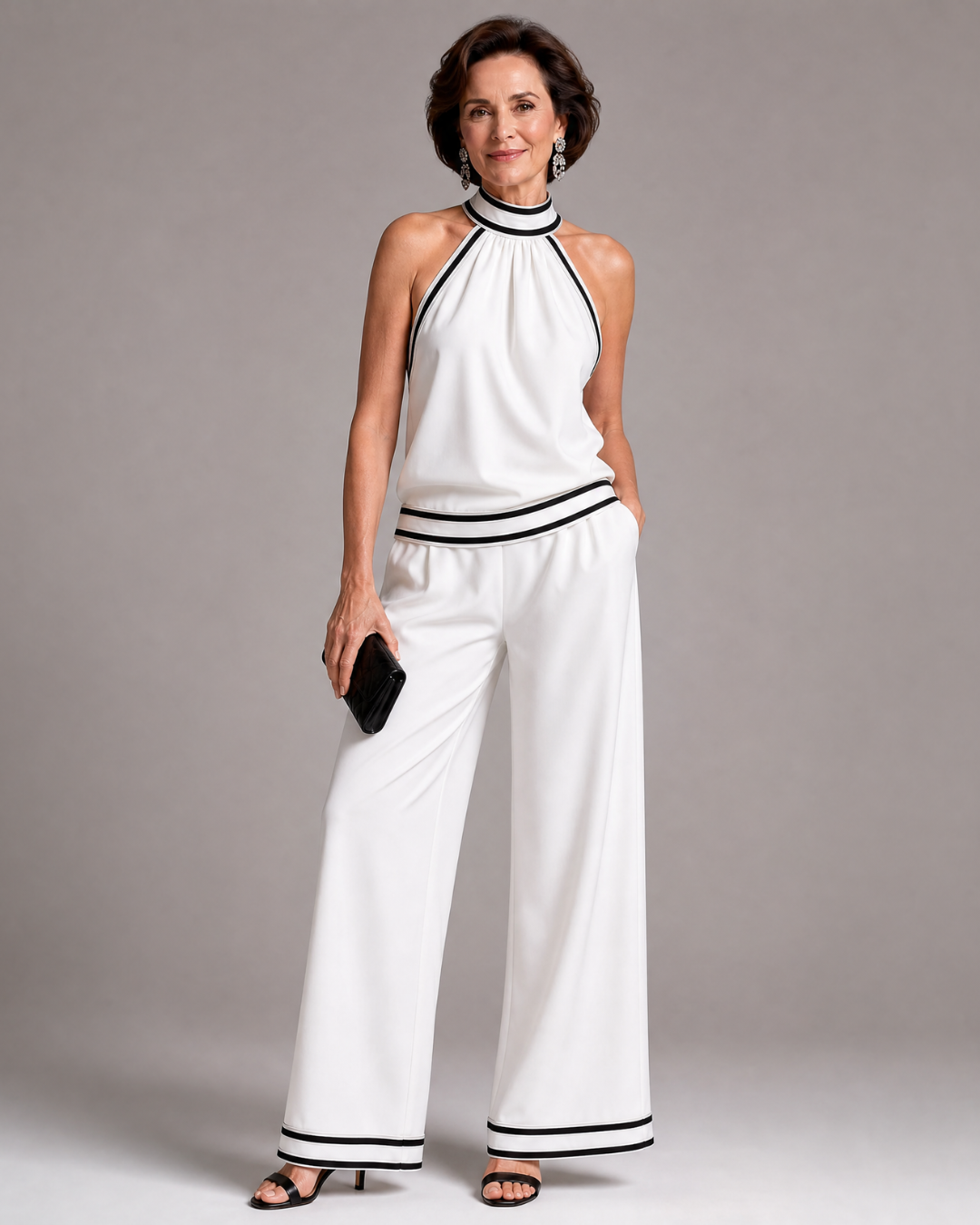 Serafina | Tuta a Gamba Larga con Collo all&