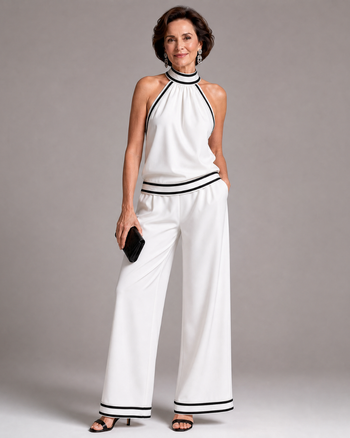 Serafina | Tuta a Gamba Larga con Collo all&