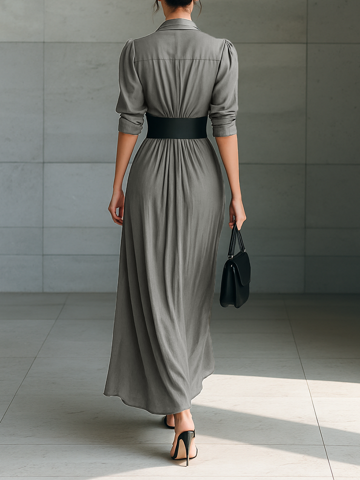 Zahara | Vestito lungo plissettato
