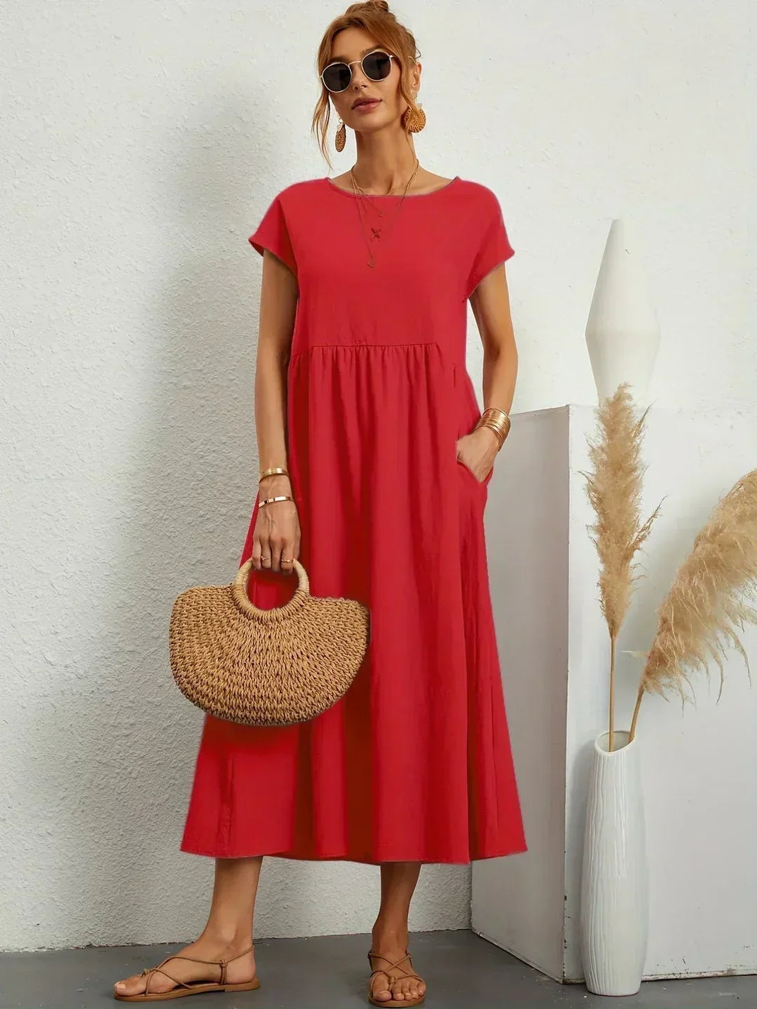 Gabrielle™ — Abito midi fluido con eleganza senza tempo