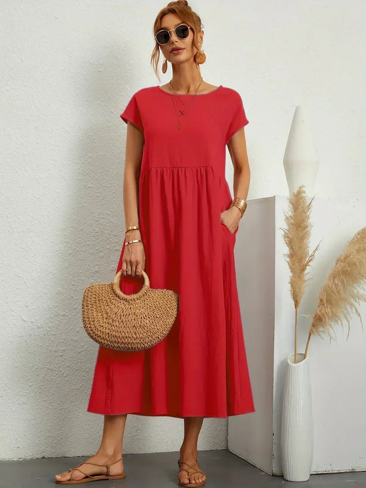 Gabrielle™ — Abito midi fluido con eleganza senza tempo