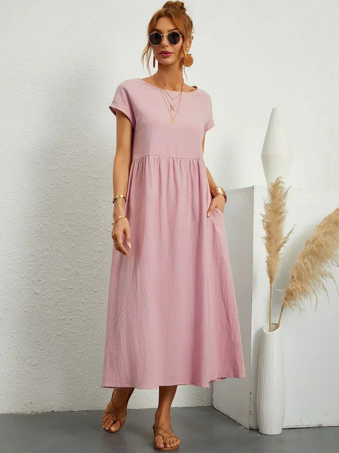 Gabrielle™ — Abito midi fluido con eleganza senza tempo