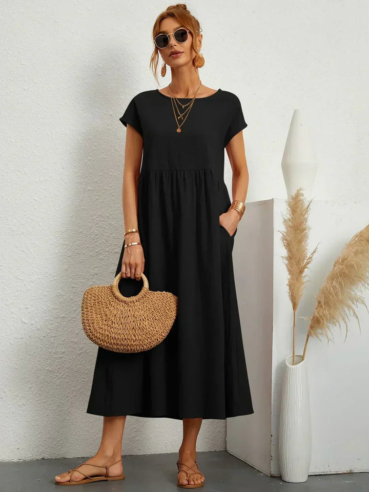 Gabrielle™ — Abito midi fluido con eleganza senza tempo