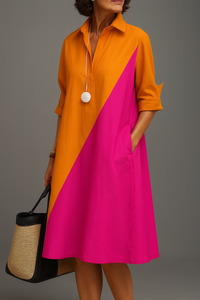 Sabrina | Abito Midi Elegante in Cotone